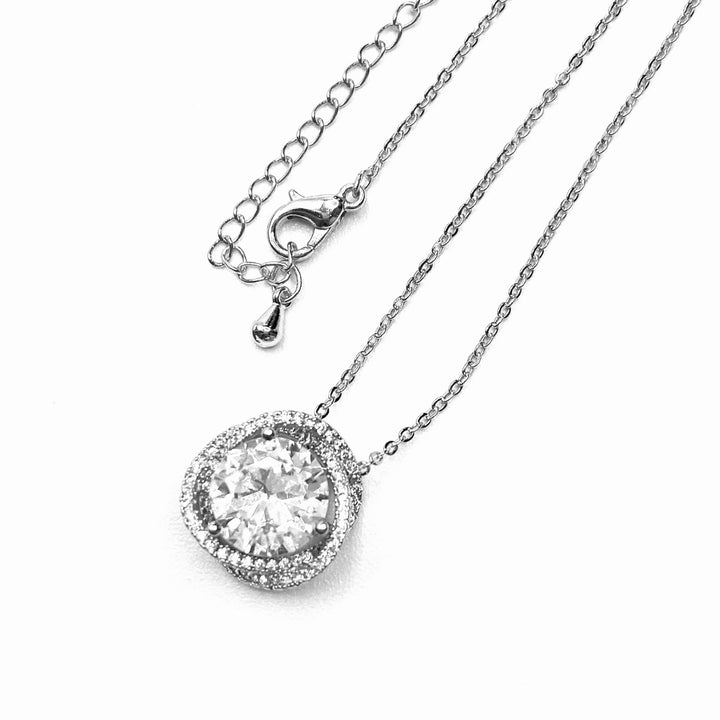 Necklace Charm Cubic Zirconia Silver