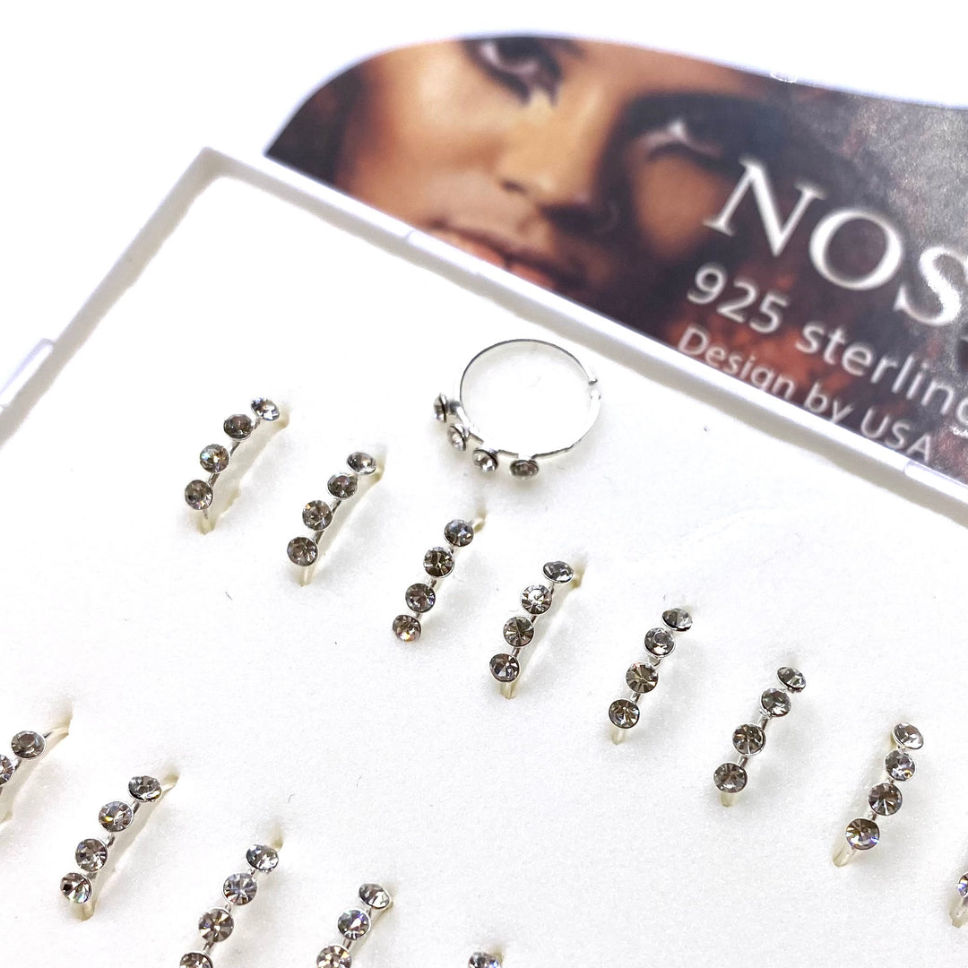 Nose Piercing Hoop 36 piece 10mm Sterling Silver Display