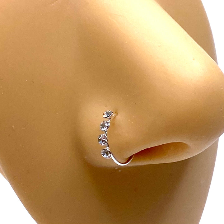 Nose Piercing Hoop 36 piece 10mm Sterling Silver Display