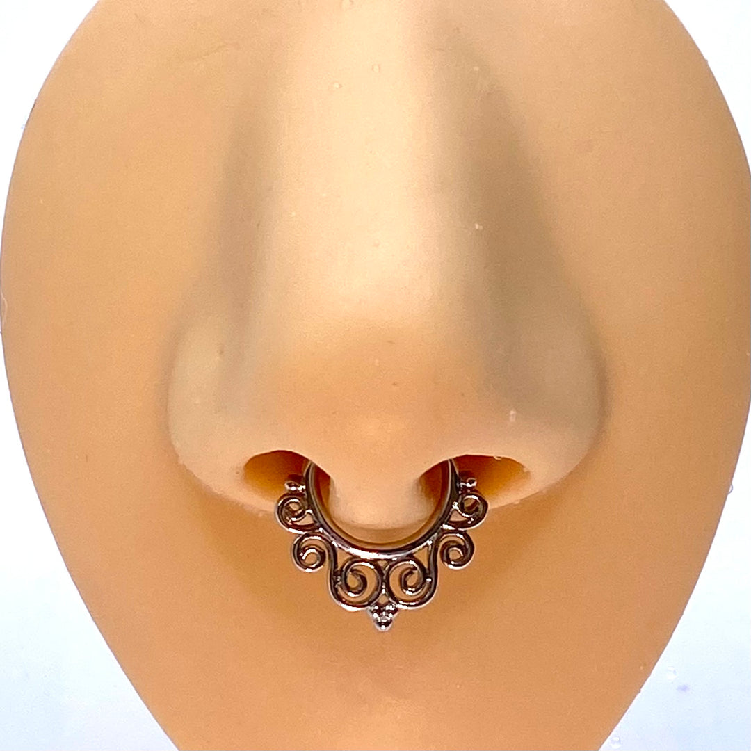 Nose Septum Fake Bull Ring Gold Silver 24 pc Display