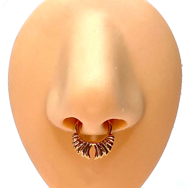 Nose Septum Fake Bull Ring Gold Silver 24 pc Display