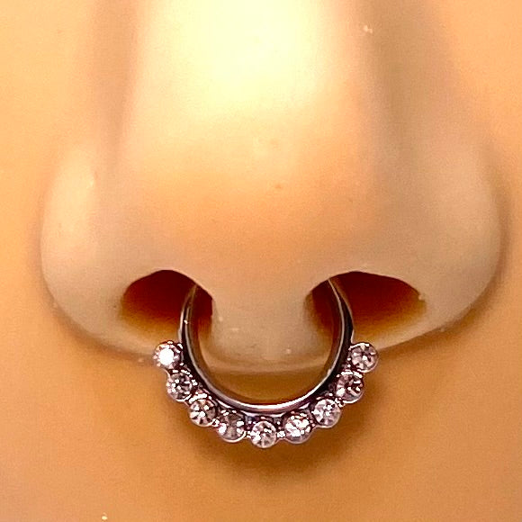 Nose Septum Fake Bull Ring Gold Silver 24 pc Display