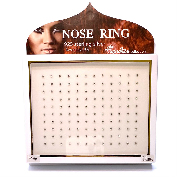 Nose Piercing Rhinestone Stud 120 piece Display