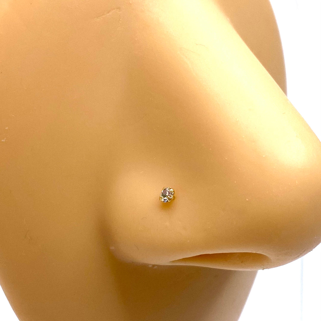 Nose Piercing 2.0 mm Rhinestone Stud 120 piece Display