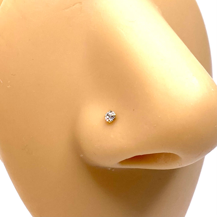 Nose Piercing Rhinestone Stud 120 piece Display 2.5mm