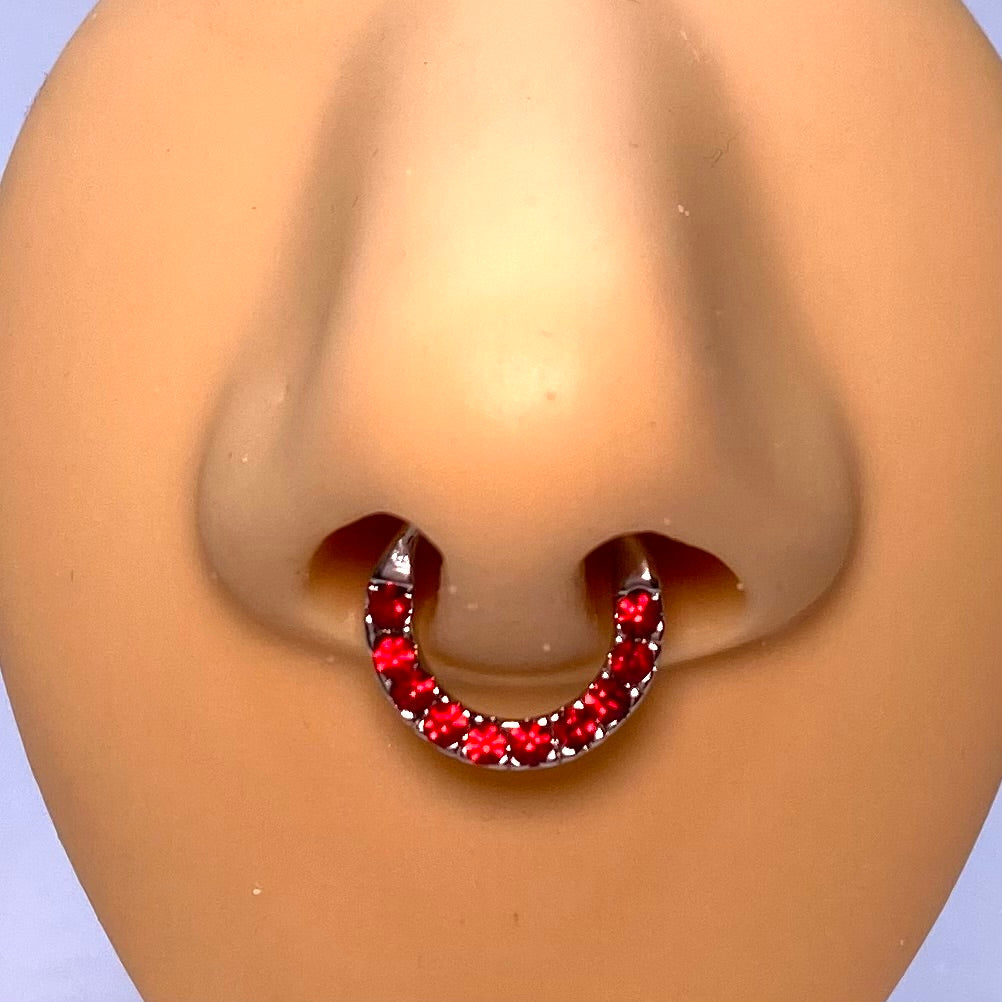 Nose Septum Fake Bull Ring Colors 24pc Display