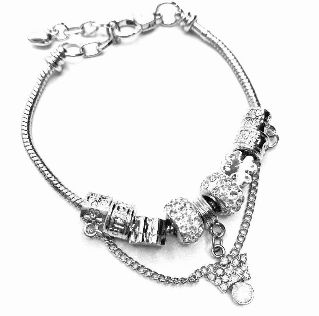 Bracelet Bead Crown Silver