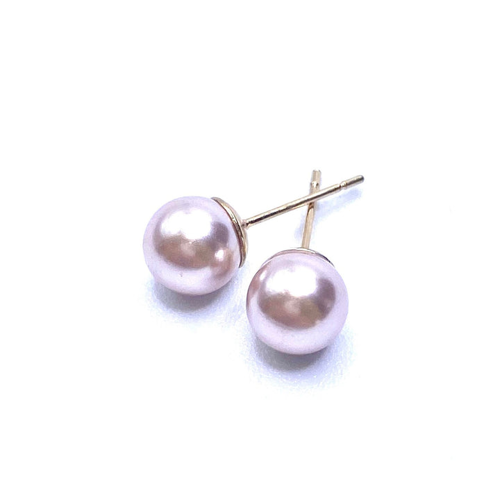 Earring Stud Pearl .25" Pink