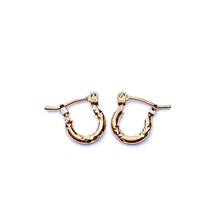 DISPLAY 144 Pair Earring Hoop Small Textures GOLD PICK UP ONLY