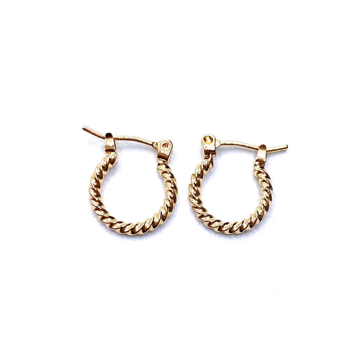 DISPLAY 144 Pair Earring Hoop Small Textures GOLD PICK UP ONLY