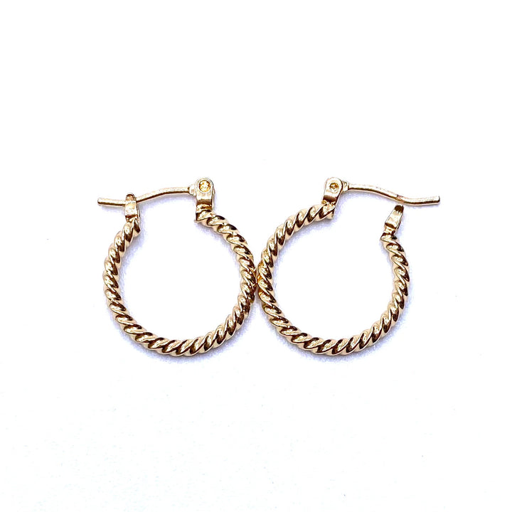 DISPLAY 144 Pair Earring Hoop Small Textures GOLD PICK UP ONLY