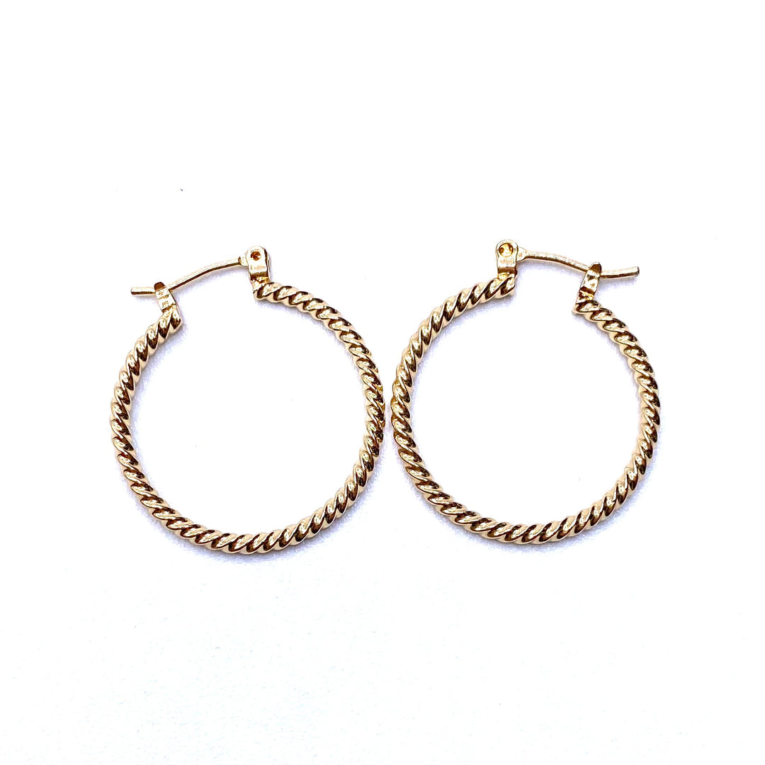 DISPLAY 144 Pair Earring Hoop Small Textures GOLD PICK UP ONLY