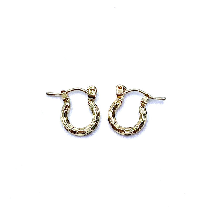 DISPLAY 144 Pair Earring Hoop Small Textures GOLD PICK UP ONLY