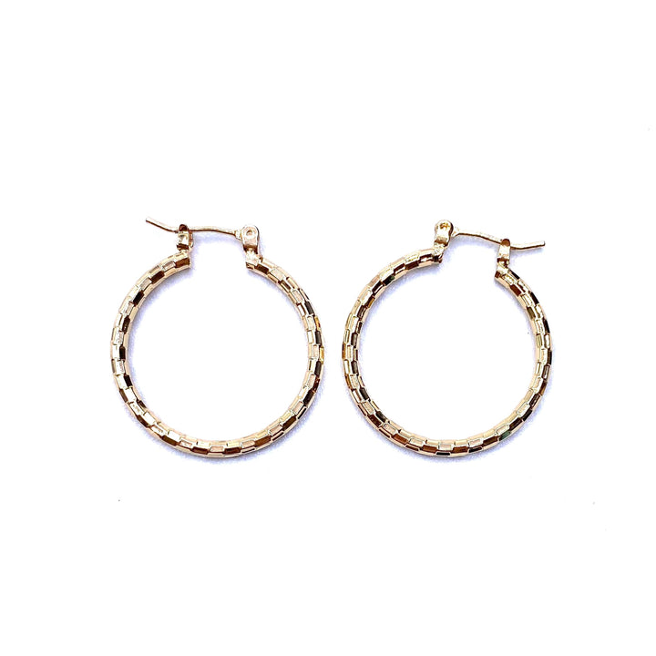 DISPLAY 144 Pair Earring Hoop Small Textures GOLD PICK UP ONLY