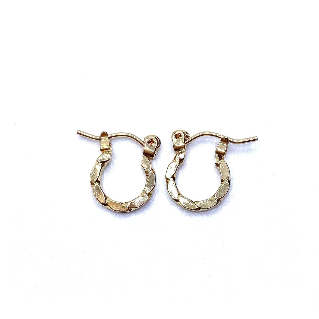 DISPLAY 144 Pair Earring Hoop Small Textures GOLD PICK UP ONLY