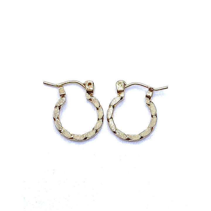 DISPLAY 144 Pair Earring Hoop Small Textures GOLD PICK UP ONLY