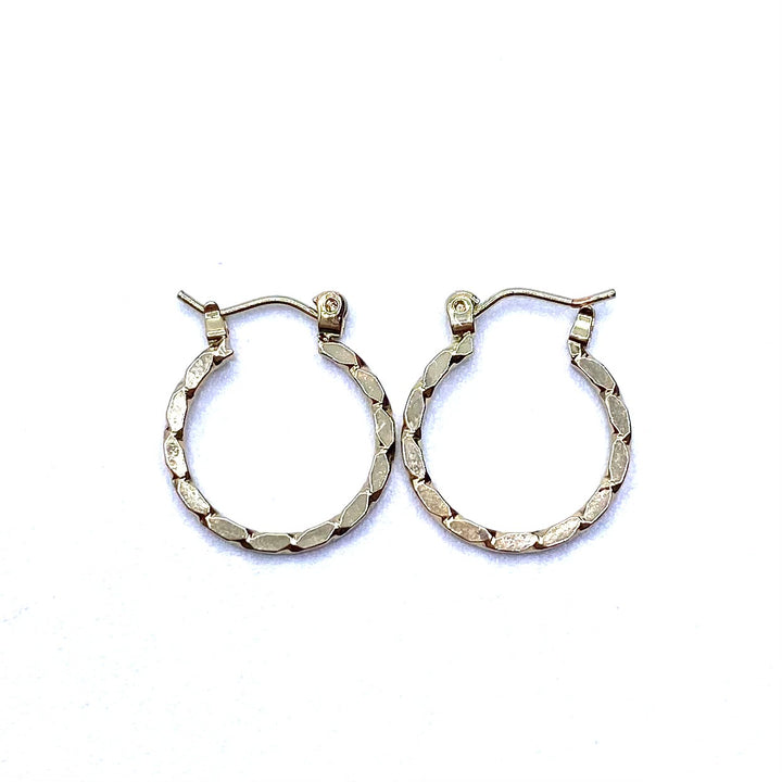 DISPLAY 144 Pair Earring Hoop Small Textures GOLD PICK UP ONLY