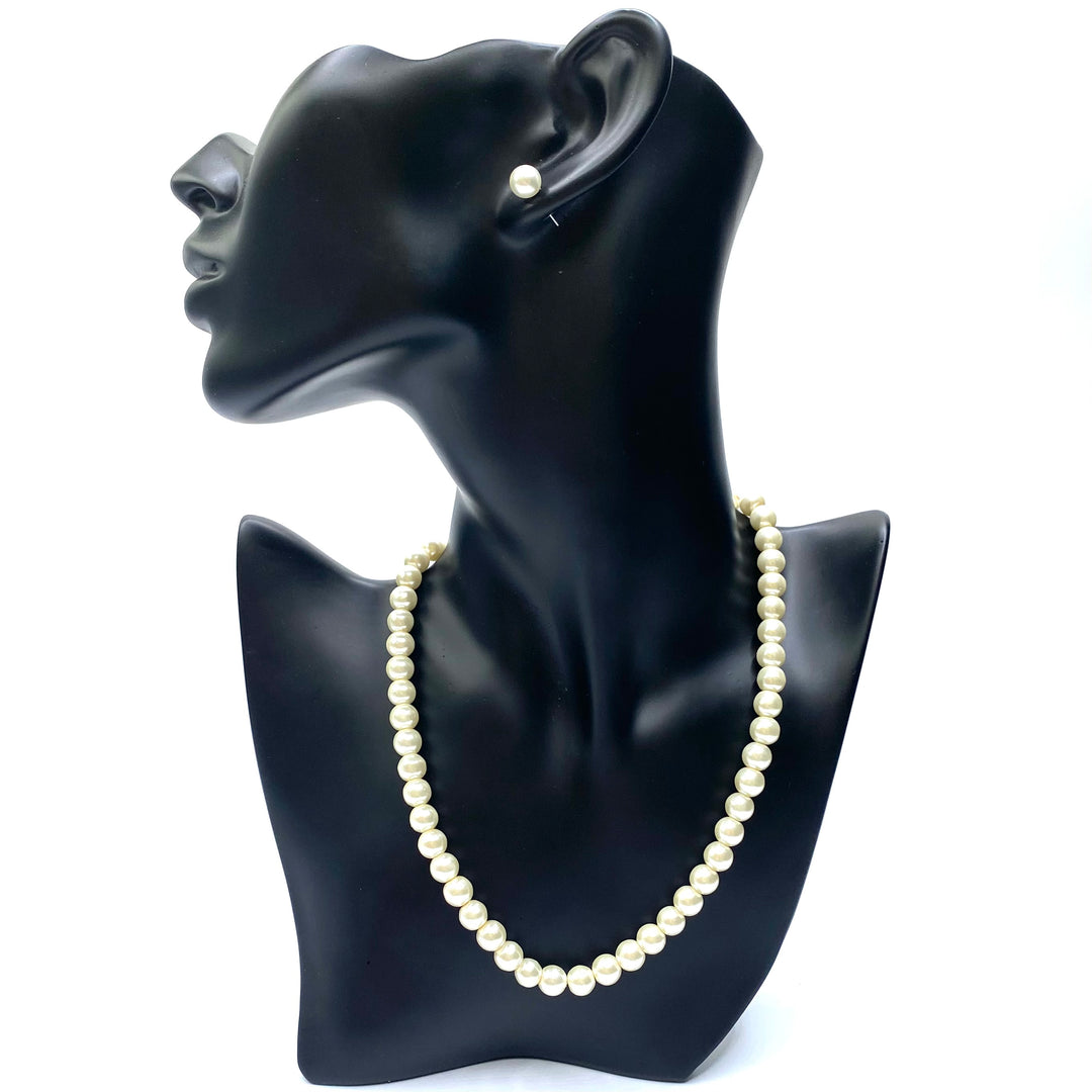 Necklace Set Pearl Off White 8mm