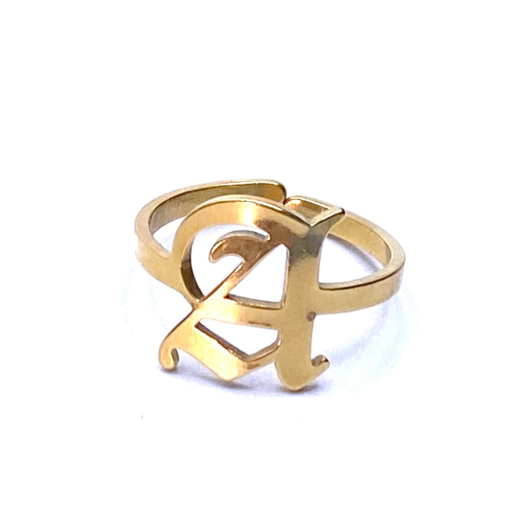 Ring Set 36 piece Initial Gold