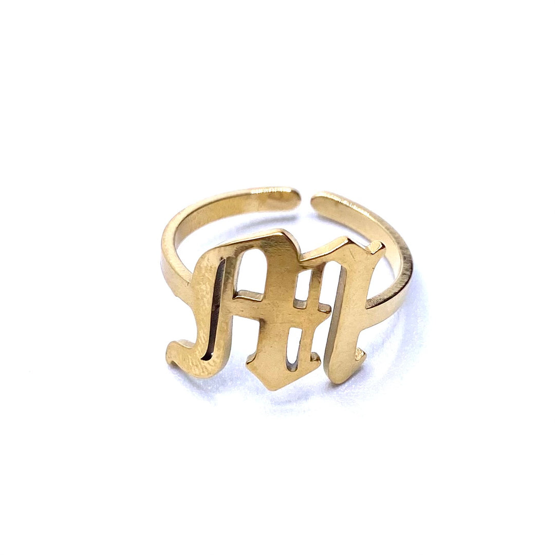 Ring Set 36 piece Initial Gold