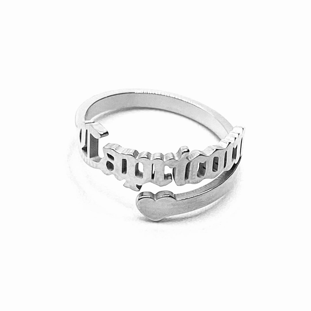 Ring Stainless Steel Letter Zodiac Silver Small