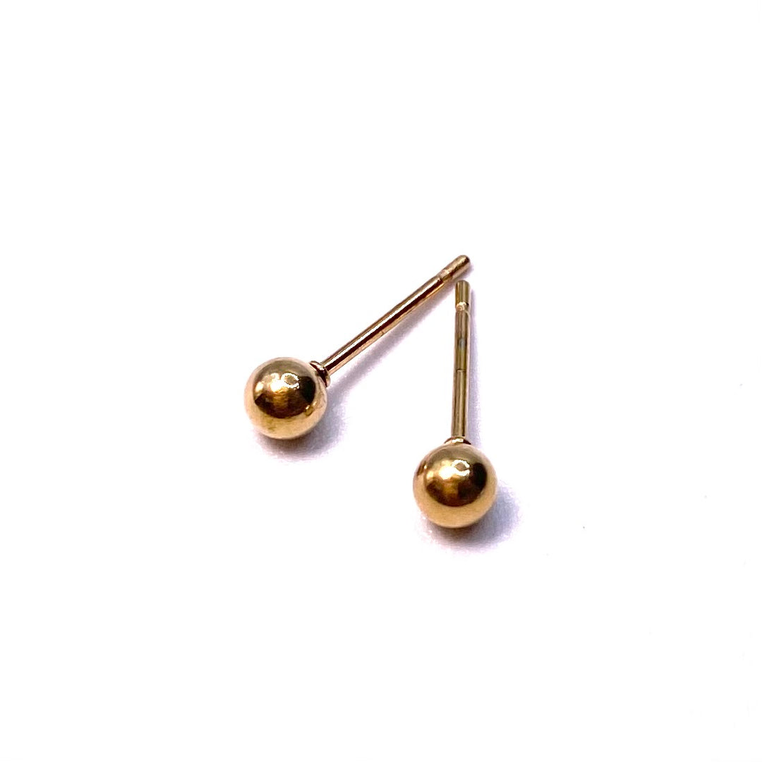 Earring Stud Stainless Steel Ball Small