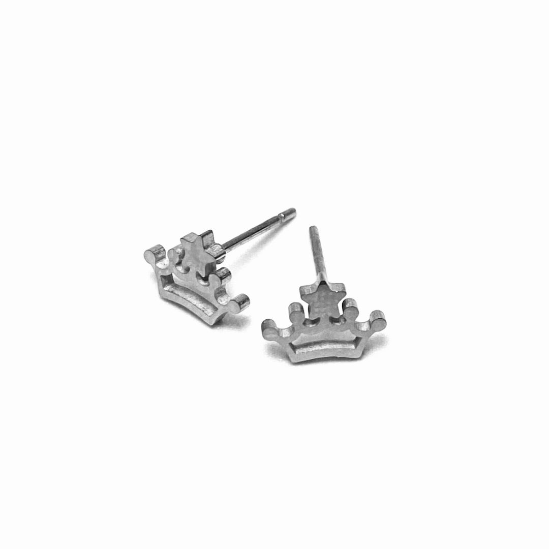 Earring Stud Stainless Steel Crown