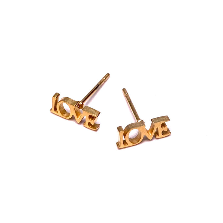 Earring Stud Stainless Steel Love