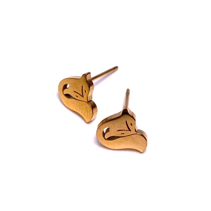 Earring Stud Stainless Steel Fox