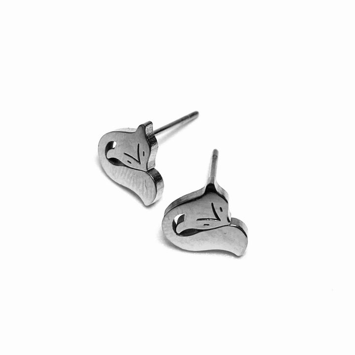 Earring Stud Stainless Steel Fox