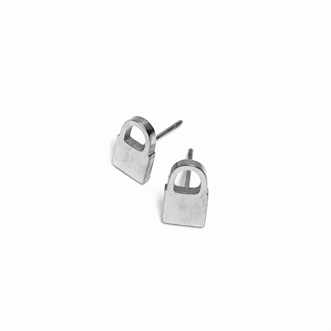 Earring Stud Stainless Steel Lock