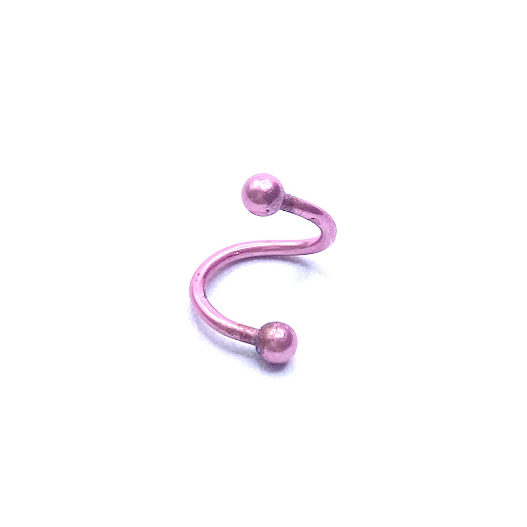 Twisted Spiral Barbell Surgical Steel Pink