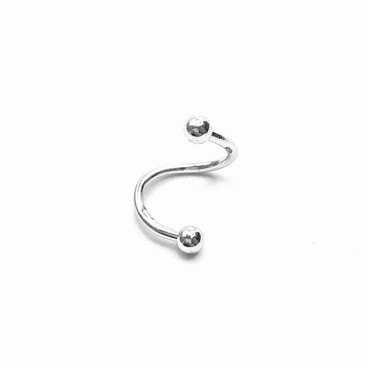 Twisted Spiral Barbell Surgical Steel Silver