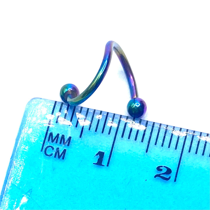 Twisted Spiral Barbell Surgical Steel Blue