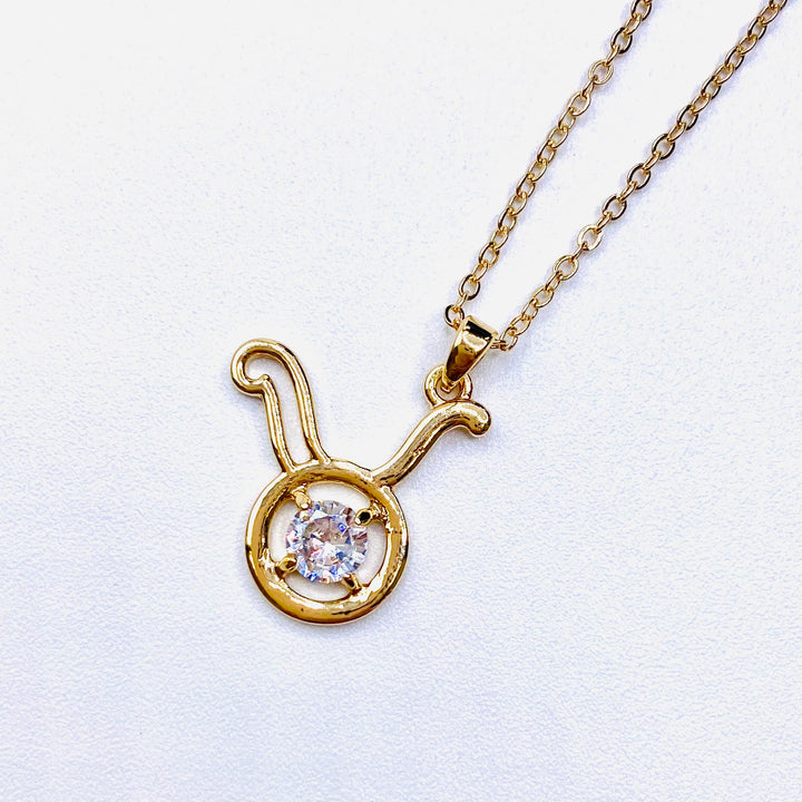 Necklace Charm Zodiac Symbol Gold