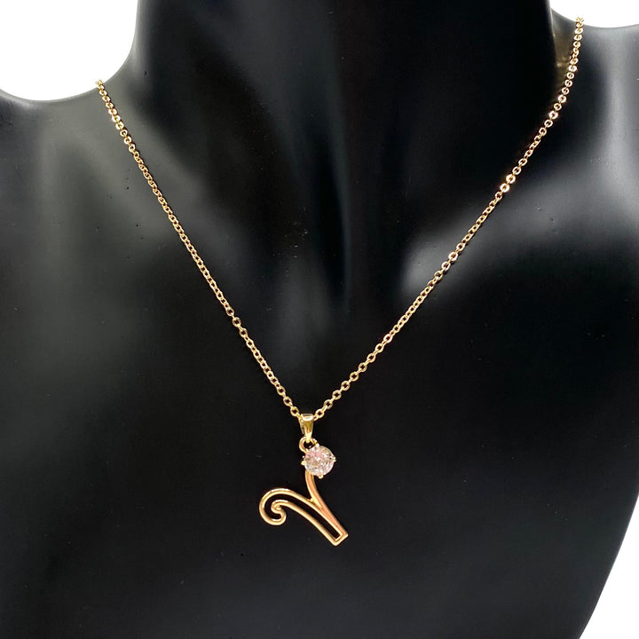 Necklace Charm Zodiac Symbol Gold