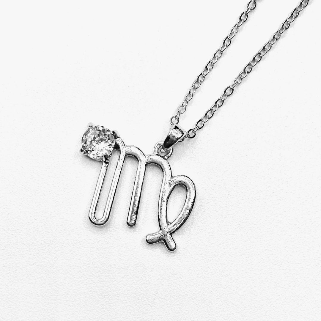 Necklace Charm Zodiac Symbol Silver