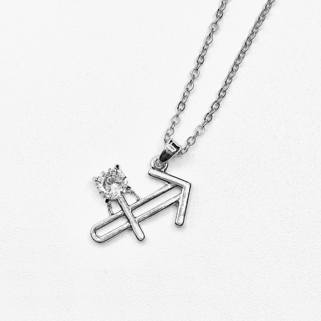 Necklace Charm Zodiac Symbol Silver