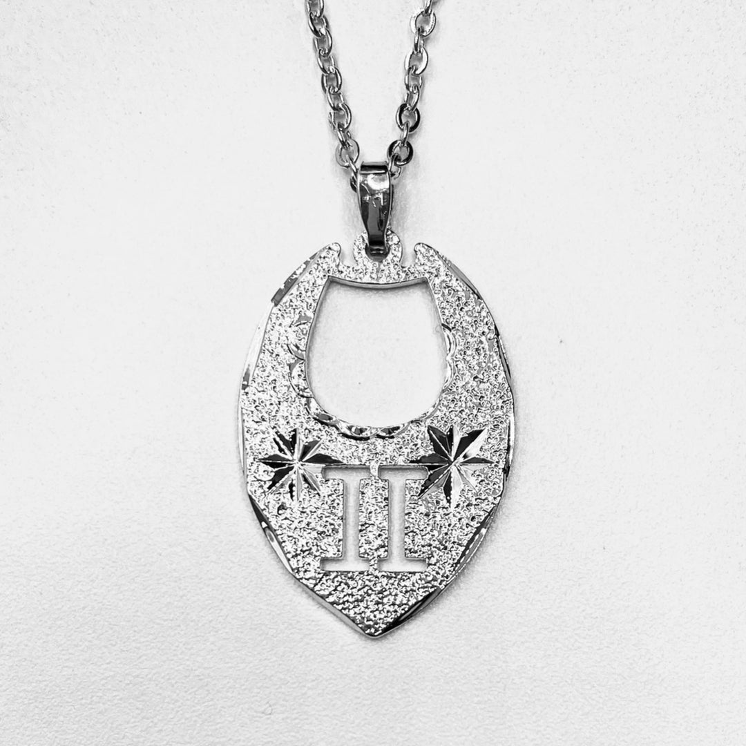 Necklace Zodiac Texture Silver