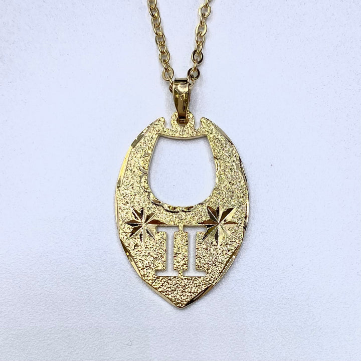 Necklace Zodiac Texture Gold