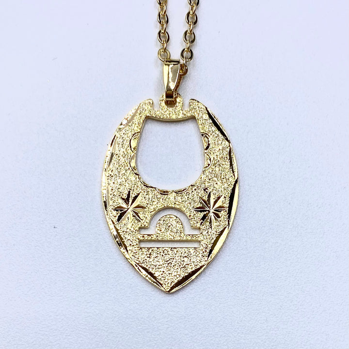 Necklace Zodiac Texture Gold