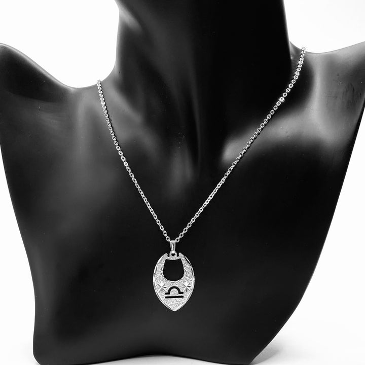 Necklace Zodiac Texture Silver