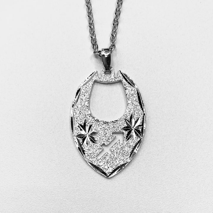 Necklace Zodiac Texture Silver