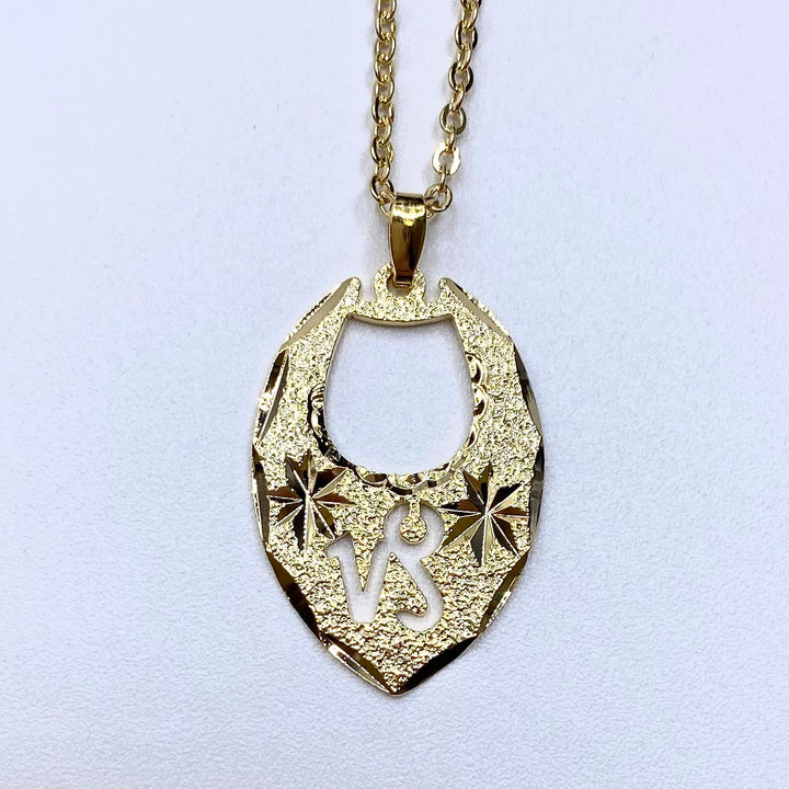 Necklace Zodiac Texture Gold